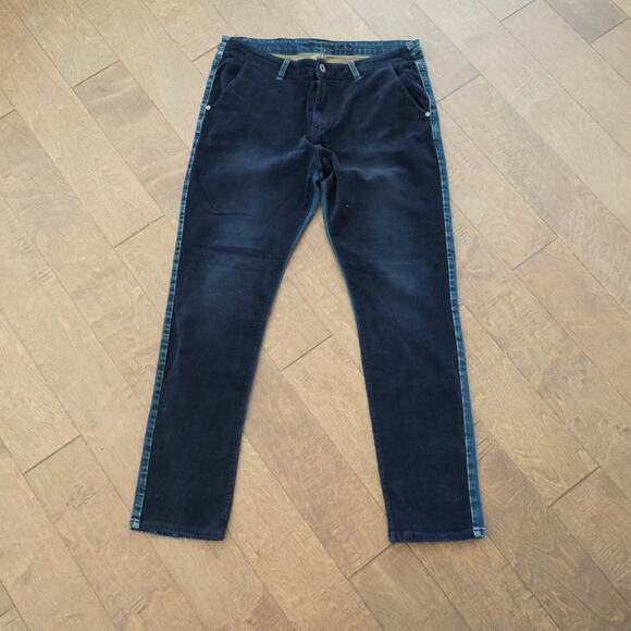 Desigual High Rise Straight Leg Corduroy and Jean Blue Mens Size 36 - Picture 1 of 8